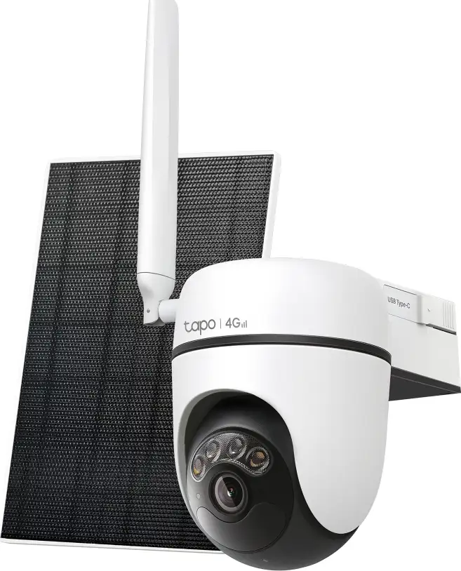 TP-Link Tapo C615G kamera + Tapo A201 Solar panel 2K 3MP, Color Night Vision, microSD, 2×Spotlights, dvosmjerni audio, detekcija pokreta, vodootporna IP65, Wi-Fi, Tapo app