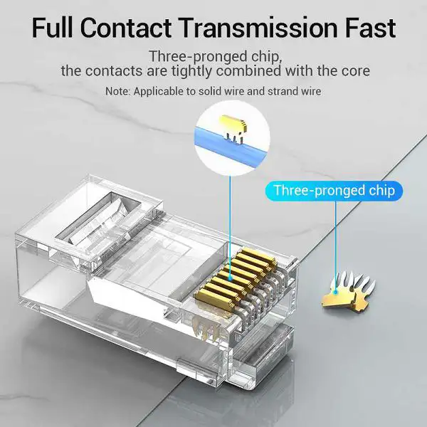 MODUL CAT.6A UTP RJ45 100 kom VENTION IDGR0-100 PROZIRNI - Slika 5