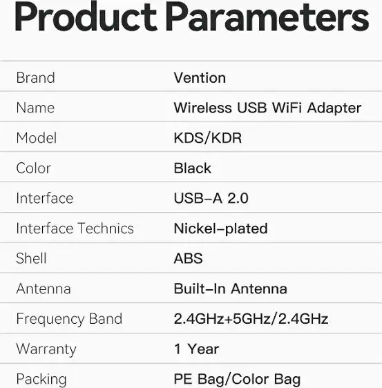 MREŽNI ADAPTER USB WI-FI 2.4G VENTION KDRB0 CRNI - Slika 3