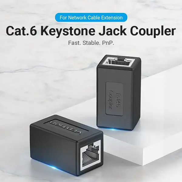 ADAPTER KEYSTONE CAT6 FTP 5 kom VENTION IPVB0-5 CRNI - Slika 2