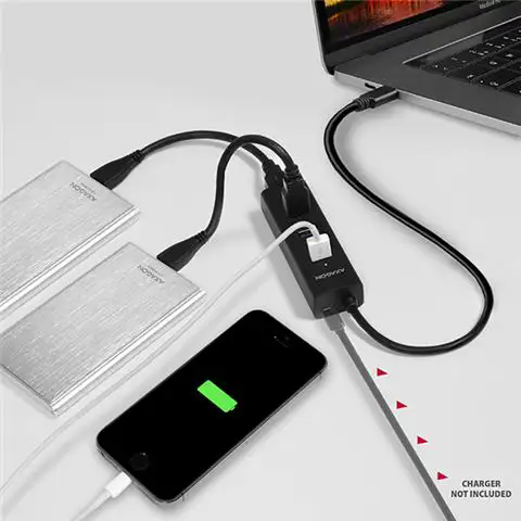 AXAGON HUE-S2B 4x USB3.0 Charging Hub, MicroUSB Charging Connector - Slika 2
