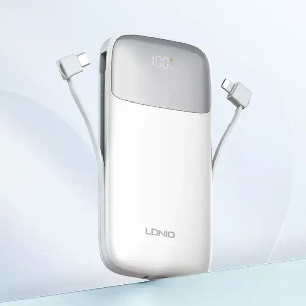BATERIJA PRENOSIVA LDNIO 20000 mAh 22.5W PQ20 + KABEL USB TIP C LIGHTNING