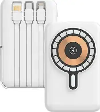 PRENOSIVA BAT POWER BANK DEJI DJ-B275 MAGNET BEŽIČNA 10000mAh LIGHTN+USB+C BIJEL