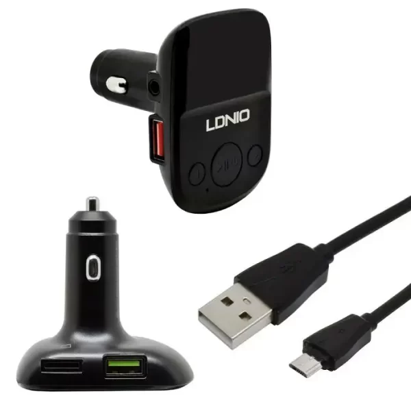 FM TRANSMITER I AUTO PUNJAČ DUAL LDNIO C706Q 3.5 mm +TF + USB KABEL MIKRO