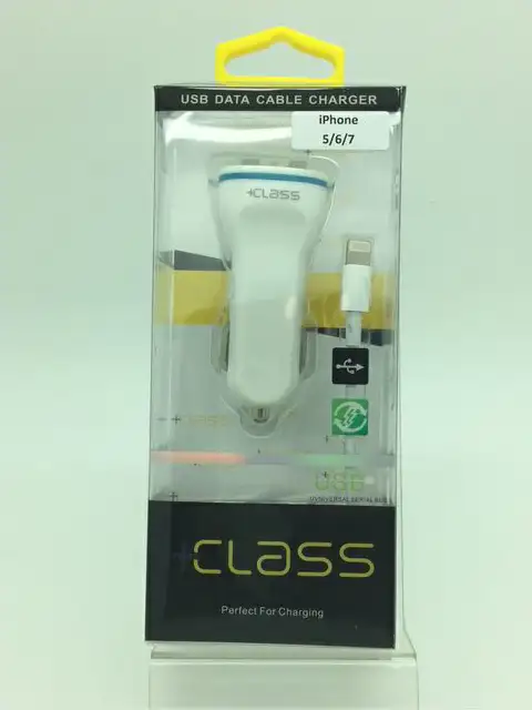 AUTO PUNJAČ +CLASS 3.1 A + USB KABEL IPHONE 5/6/7 BIJELI