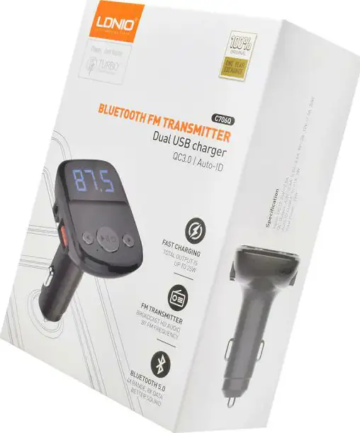 FM TRANSMITER I AUTO PUNJAČ DUAL LDNIO C706Q 3.5 mm +TF + USB KABEL MIKRO - Slika 2