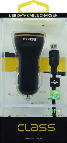 AUTO PUNJAČ +CLASS 3.1 A + USB KABEL MICRO CRNI - Slika 2