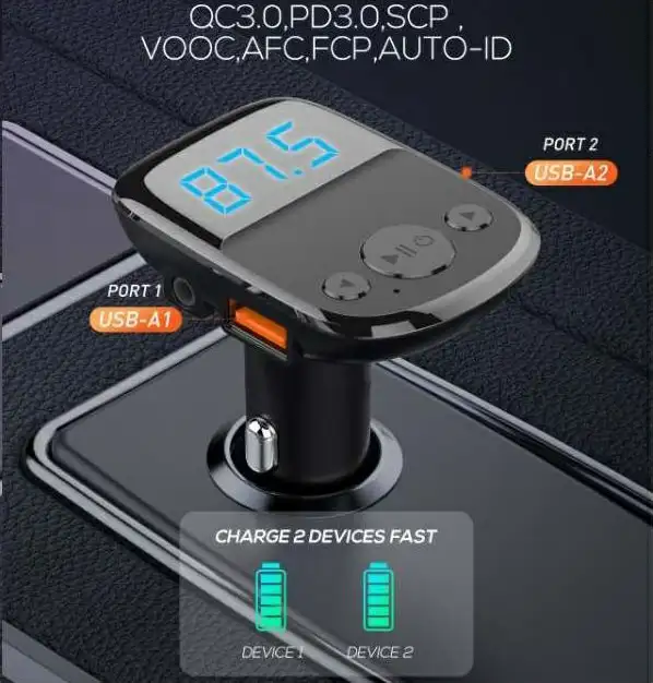 FM TRANSMITER I AUTO PUNJAČ DUAL LDNIO C706Q 3.5 mm +TF + USB KABEL MIKRO - Slika 4