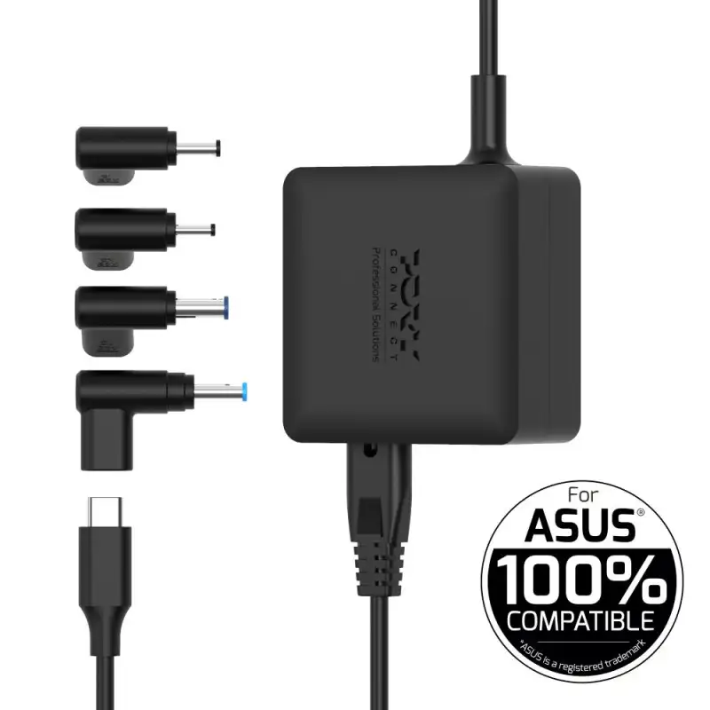 Port punjač 65W typeC GaN2 za Asus NB, 4 nastavka