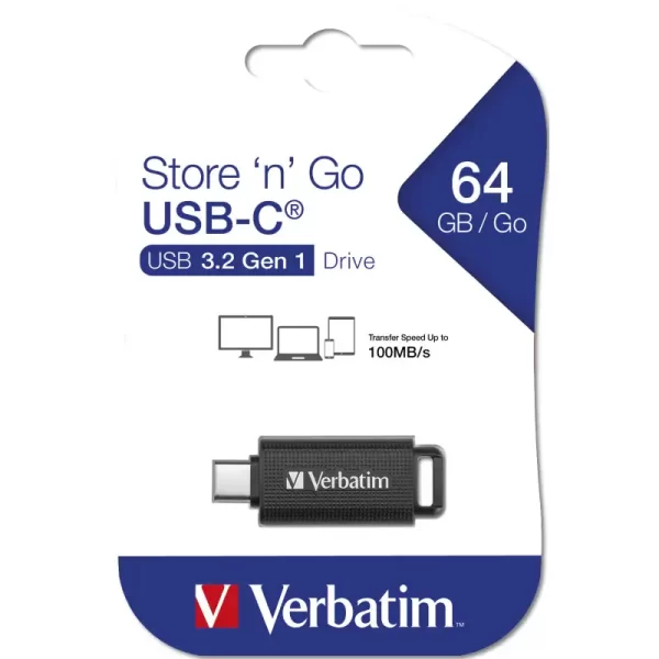 Verbatim USB-C stick Store'n'Go 3.2 Gen1, 32GB, crni