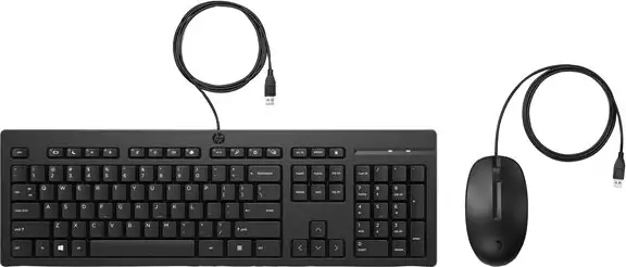 HP 225 Wired B Mouse and KB G2 Black
