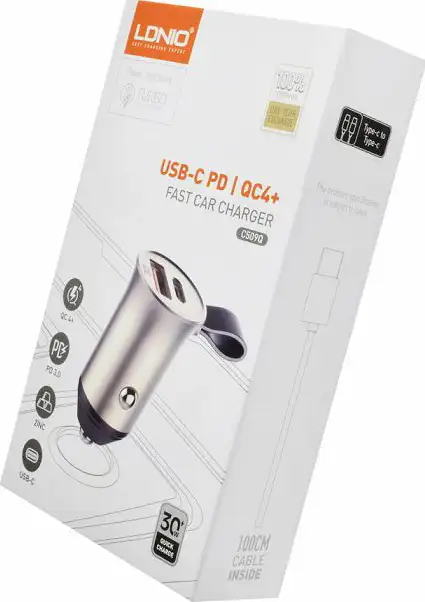 AUTO PUNJAČ 2 U 1 LDNIO C509Q BRZI QC4+ I PD 30 W + KABEL TIP C NA TIP C - Slika 2