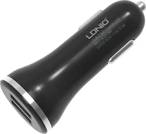 AUTO PUNJAČ 2 U 1 LDNIO DL-C23 2*USB 3.1 A IOS+KABEL LIGHTNING CRNI - Slika 2