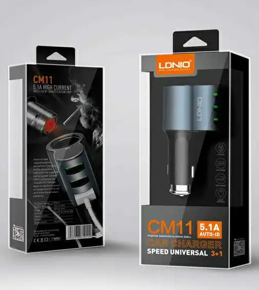 AUTO PUNJAČ 2 U 1 LDNIO CM11 UPALJAČ + 3*USB 5.1 A ANDROID (MICRO)