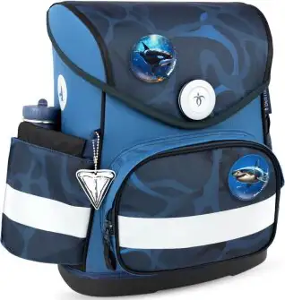 Torba školska Belmil compact with patches wave storm 405-41/AG/B/12 - Slika 7