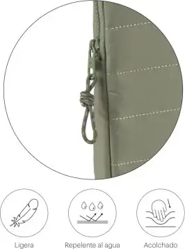 Zaštitna navlaka za prijenosno računalo Miquelrius khaki 15" i 16" 38,5x27x2,5cm MR19599 - Slika 4