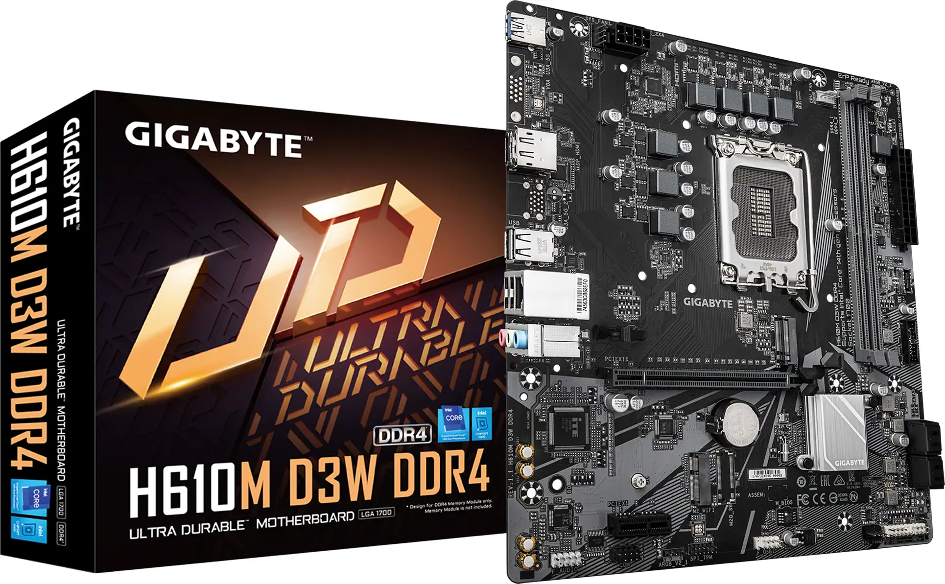 Gigabyte MB H610M D3W, S.1700, 2xDDR5/5600, PCIe 4.0, G-LAN, DP/HDMI, mATX