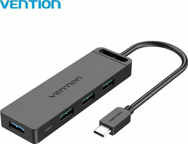 Vention Type-C to 4-Port USB 3.0 Hub, Black 0,15m - Slika 2
