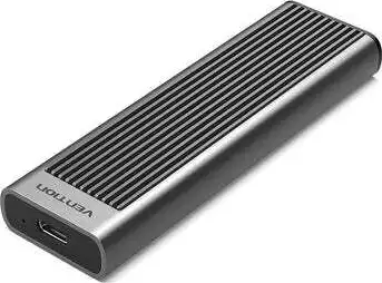 Vention M.2 NVMe SSD Enclosure (USB 3.1 Gen 2-C) with Heat Sink Gray Aluminum Alloy Type