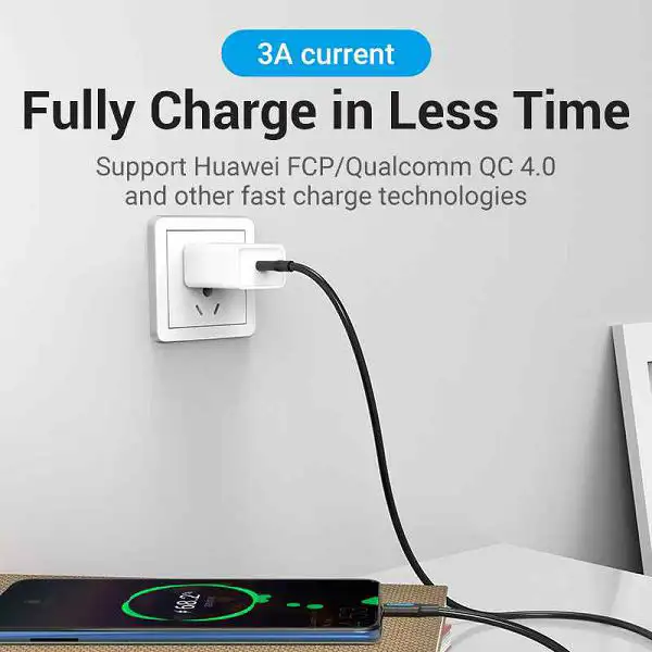 TIP C KABEL MUŠKI NA TIP C MUŠKI 2.0 VENTION 0.5 m COSBD PVC CRNI, COSBD - Slika 2