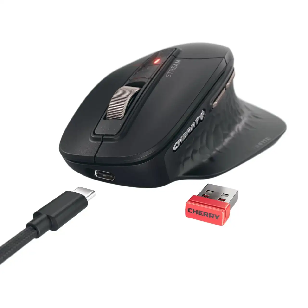Cherry STREAM ULTIMATE ergonomski miš, crni - Slika 4