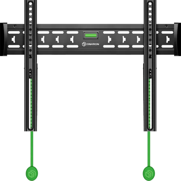 ONKRON Fixed TV Wall Mount for 43 to 85-inch Flat Panel TVs Digital Panels 68,2 kg, Black