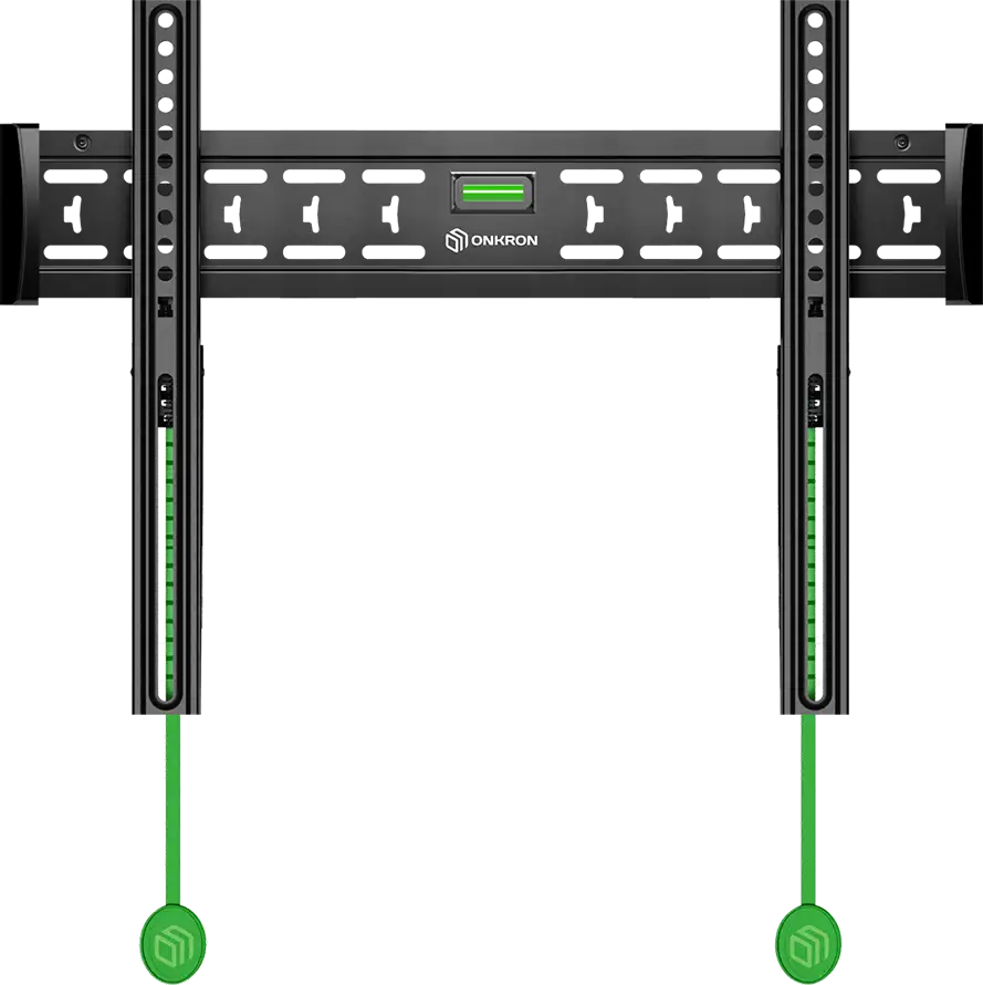 ONKRON Fixed TV Wall Mount for 43 to 85-inch Flat Panel TVs Digital Panels 68,2 kg, Black