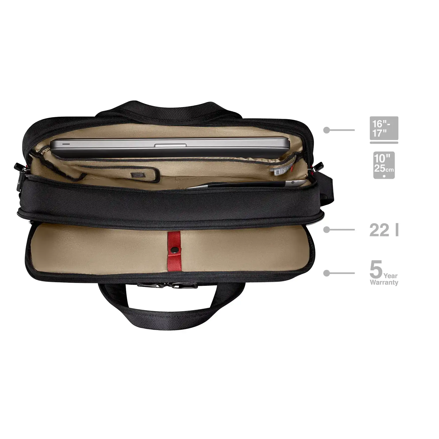 Wenger torba Meteor Brief (poslovna) za prijenosnike do 17", crna - Slika 8