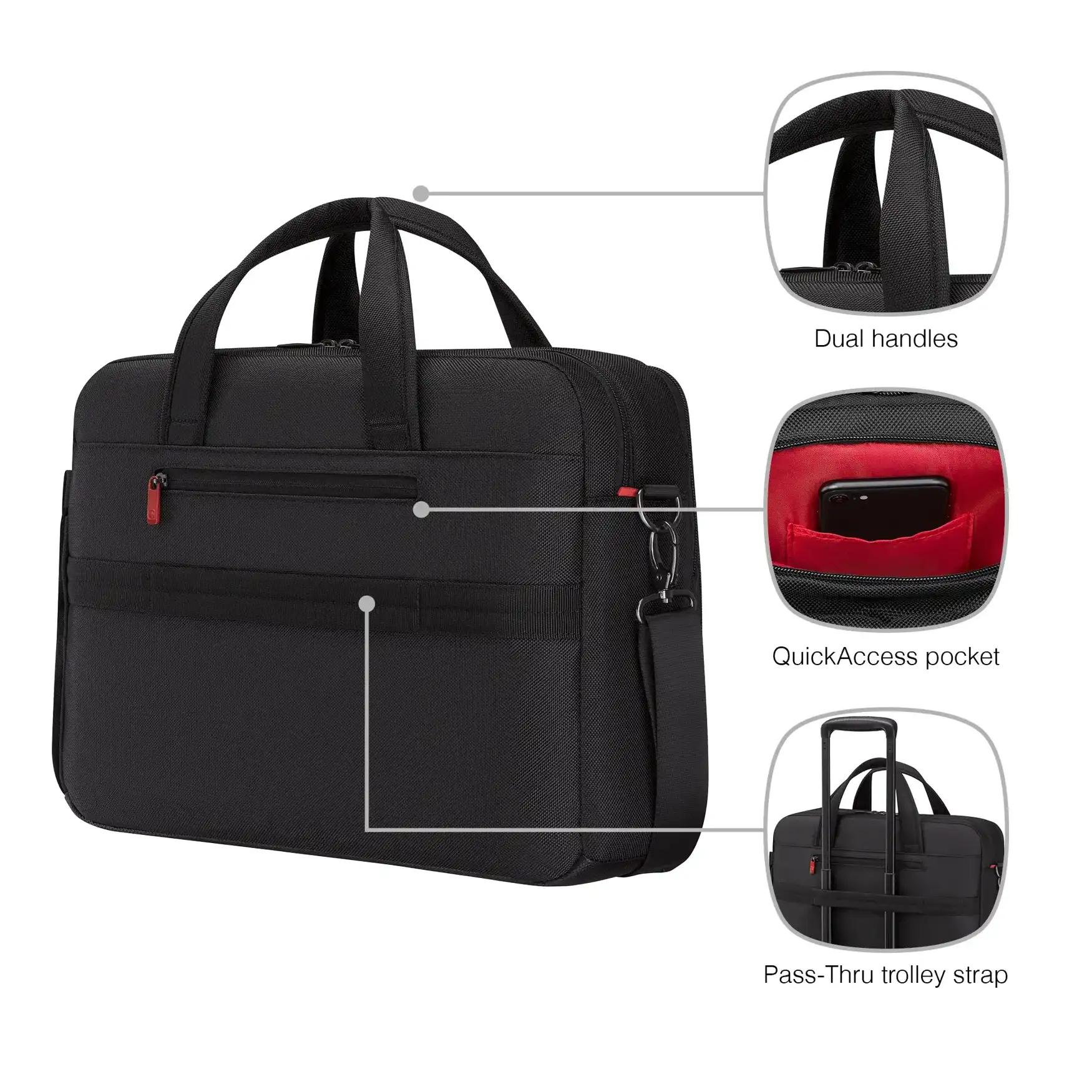 Wenger torba Meteor Brief (poslovna) za prijenosnike do 17", crna - Slika 4