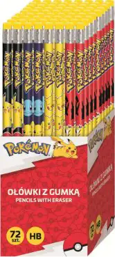 Olovka grafitna Pokemon s gumicom na vrhu 72/1 TO-OGO-3985-XXX-POKE-PC