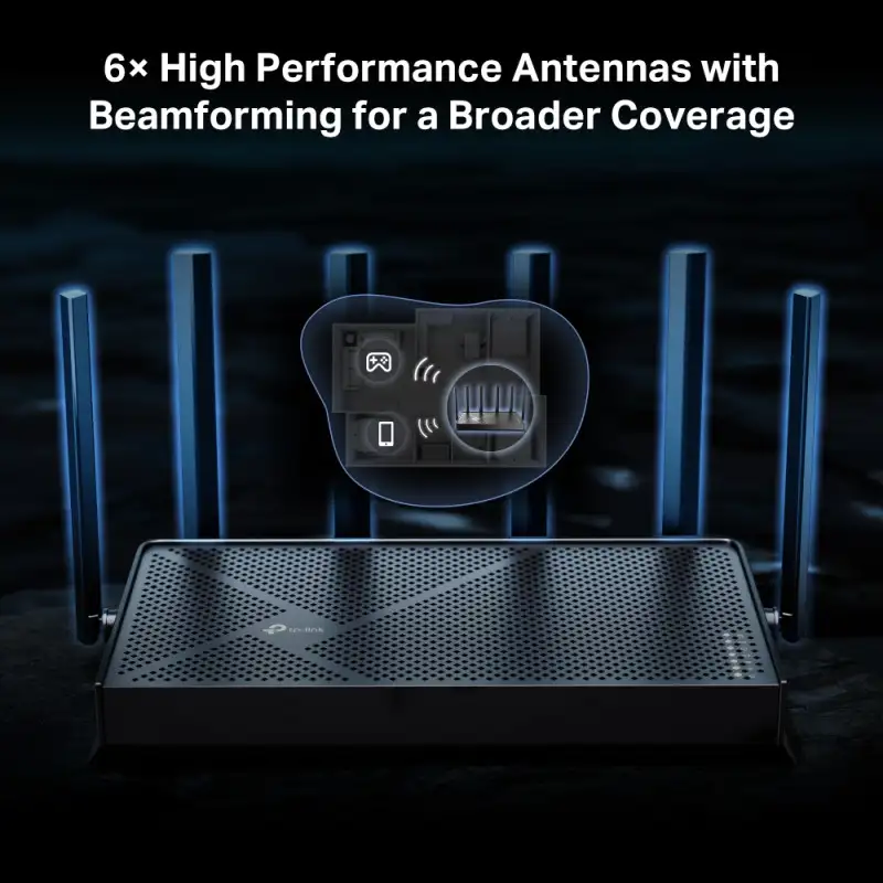 TP-Link BE6500 Wi-Fi 7 usmjerivač (Dual-Band Router Wi-Fi 7), 688Mbps/5764Mbps (2.4GHz/5GHz) MU-MIMO, 1×2.5 Gbps WAN , 1×2.5 Gbps LAN, 3×1 Gbps LAN, Tether App - Slika 9