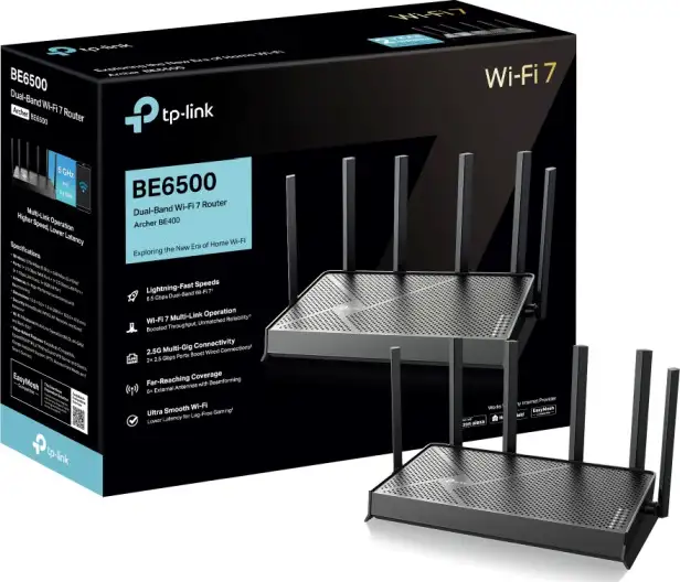 TP-Link BE6500 Wi-Fi 7 usmjerivač (Dual-Band Router Wi-Fi 7), 688Mbps/5764Mbps (2.4GHz/5GHz) MU-MIMO, 1×2.5 Gbps WAN , 1×2.5 Gbps LAN, 3×1 Gbps LAN, Tether App - Slika 7