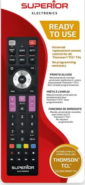 SUPERIOR UNIVERZALNI DALJINSKI UPRAVLJAČ ZA THOMSON/ TCL SMART TV