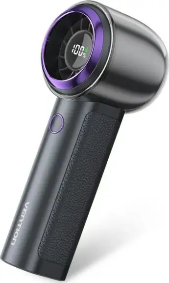 Vention USB 5V Speed (1-100) Adjustable Handheld High-Speed Fan Purple LED Display Type