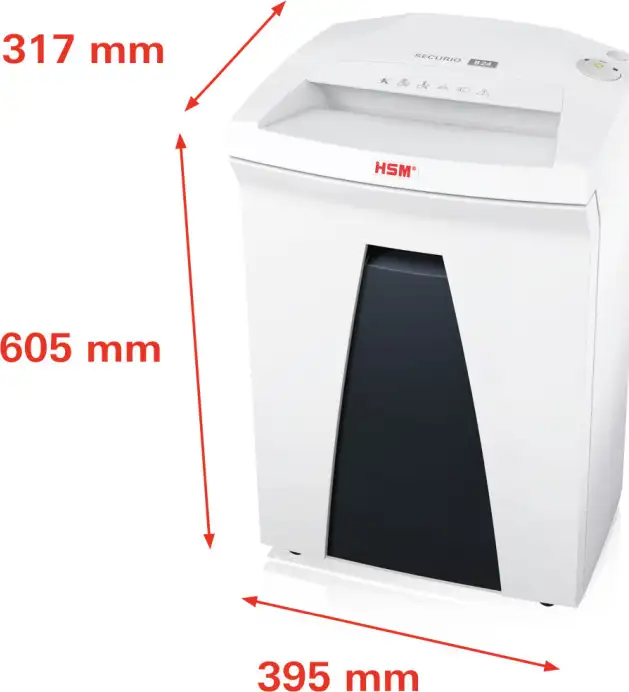 HSM securio B24 uništavač dokumenata + CD medija, trakasti + poprečni rez, 4.5×30mm, razina sigurnosti E-3/F-1/O-3/P-4/T-4, kapacitet 35l - Slika 5