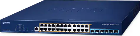 PLANET Layer 3 24-Port 2.5GBASE-T 95W 802.3bt PoE + 6-Port 10GBASE-X SFP+ Managed Ethernet Switch, 720W PoE budget, hardware-based Layer 3 RIPv1/v2, OSPFv2 dynamic routing - Slika 2