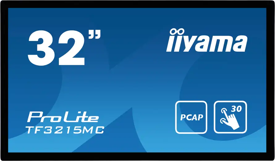 IIYAMA Monitor LED TF3215MC-B2 Open Frame PCAP 30 point touch 31.5" AMVA 1920x1080 16:98 500cd 3000:1 8ms projective capacitive landscape, portrait - Slika 3