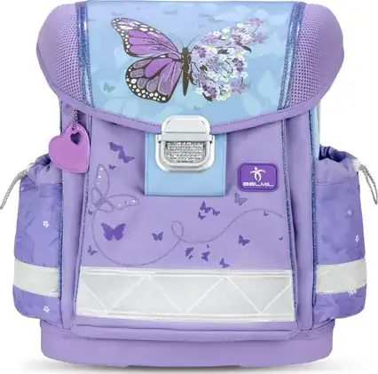 Torba školska Belmil classy purple blue butterfly, 403-13/AG/61