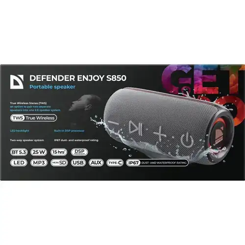 Prijenosni zvučnik Defender Enjoy S850, BT/FM,USB/microSD, RMS 25W - Slika 4