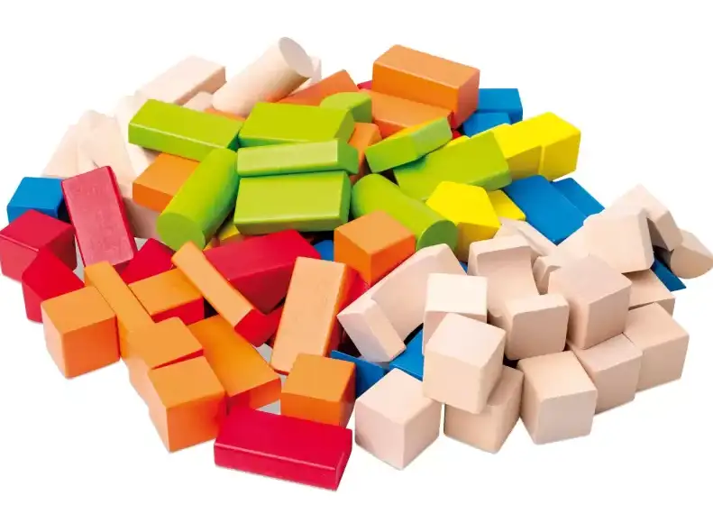 Drveni blokovi kockica 2 (Wooden bricks 2), 100 komada, SI2868