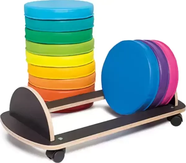 Pokretljiva platforma s 12 mekih sjedalica (Cart with foam discs), NS2220