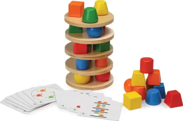 Slaganje tornja uz pomoć radnih listova (Stacking tower with worksheets), EO111