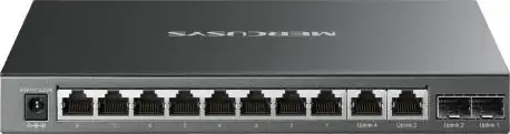 Mercusys 12-Port Gigabit Desktop Switch with 8-Port PoE, MS112GMP