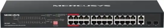 Mercusys 28-Port Gigabit Rackmount Switch with 24-Port PoE
