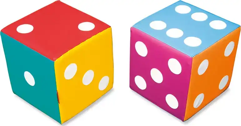 Kocka s točkama (Cube with dots), Pjenaste kocke s PVC pokrovom, 30 cm, NS1936