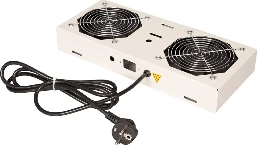 Roline 19" krovni ventilacijski modul s 2 ventilatora za zidne ormare, sivi