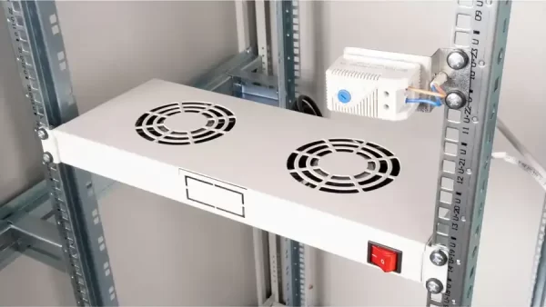 Roline 19" ventilacijski modul s 2 ventilatora i termostatom, sivi