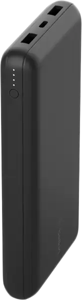 BELKIN 20K POWER BANK, USB-A & C 15W, BLACK