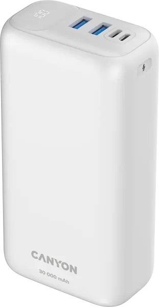 CANYON power bank PB-301 LED 30000 mAh PD 20W QC 3.0 White