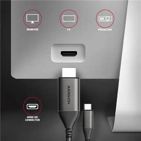 CC USB CM -> HDMI M 2.0, 1.8m, 4K/60Hz, RVC-HI2MC, AXA - Slika 3